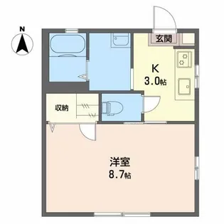 新潟県長岡市関原町5【アパート】の間取り