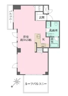 グレンパーク神楽坂【4階】の間取り