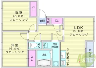 マルベリーズ弐番館【2階】の間取り