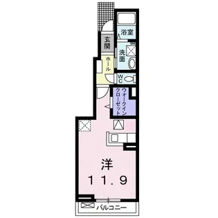 イーストウッド【1階】の間取り