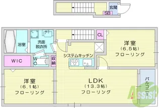 クレールパル【2階】の間取り