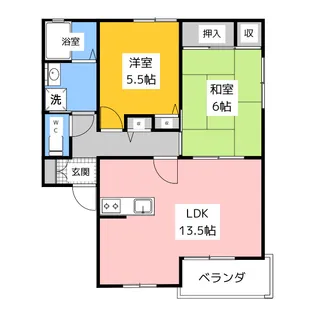 ヴェルドミール B棟【2階】の間取り