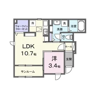 滋賀県草津市下笠町【アパート】の間取り