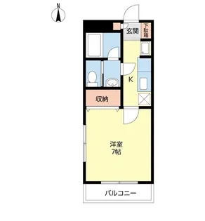 1Kの間取り画像
