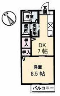 アブニール宮島口 B棟【2階】の間取り