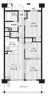 ピエス綱島【4階】の間取り