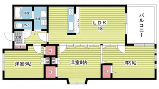 大阪府豊中市上野西4【マンション】の間取り