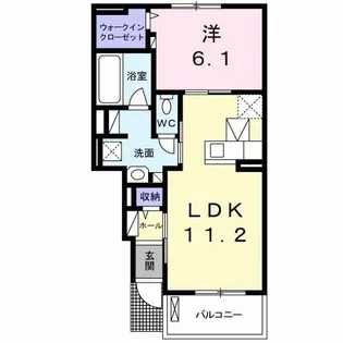 ベネヴォレンテ E【1階】の間取り