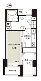 オープンレジデンシア銀座est【10階】の間取り
