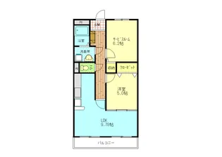 クレセールヴァンブ【1階】の間取り