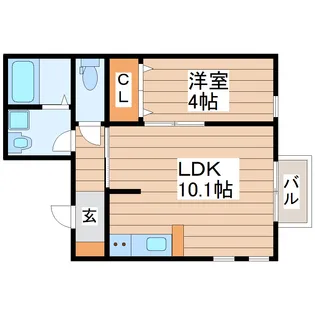 仮)八木山弥生町新築アパート【1階】の間取り