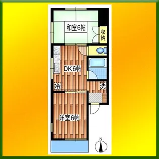 向台グリーンハイツ【1階】の間取り