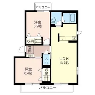 ヴィラ・イーストB【3階】の間取り