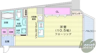 フラワーシティINブラボン【5階】の間取り