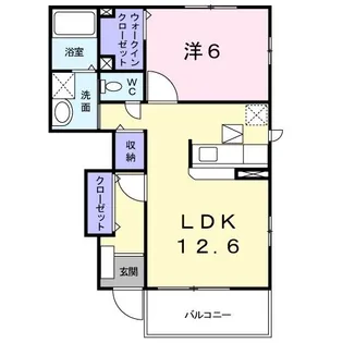 カルム ジェルメ【1階】の間取り