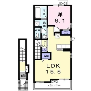 スカイガーデンA【2階】の間取り