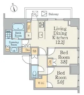 クレストコート町屋【8階】の間取り