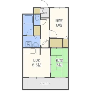 北海道札幌市中央区南六条西15【マンション】の間取り