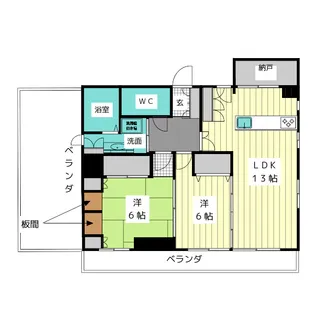 セントラル小嶋【6階】の間取り
