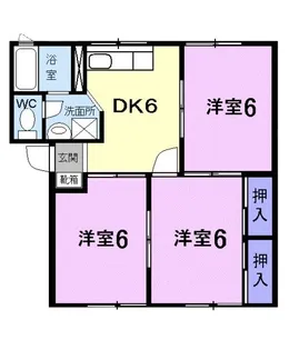 アブニール吉富 C【1階】の間取り