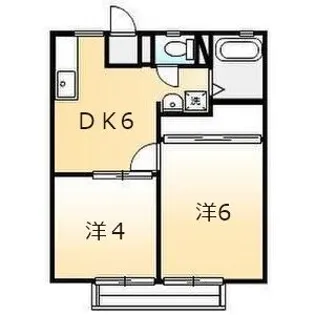 ファミールリラA【1階】の間取り