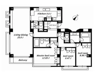 東京都文京区千石3【マンション】の間取り