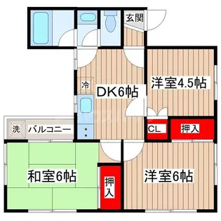 ウィーンハイツB棟【2階】の間取り