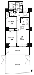 ザ・パークハウスアーバンス三軒茶屋【1階】の間取り