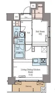 ラグゼナ秋葉原【9階】の間取り