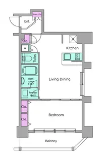 レジディア神田東【4階】の間取り