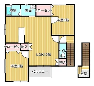 シャルムリヴェールII【2階】の間取り