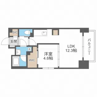 ネットフローラ梅田北【4階】の間取り