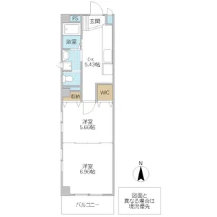 インレット研究学園駅前【4階】の間取り