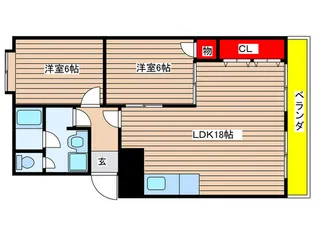 エステート小島【4階】の間取り