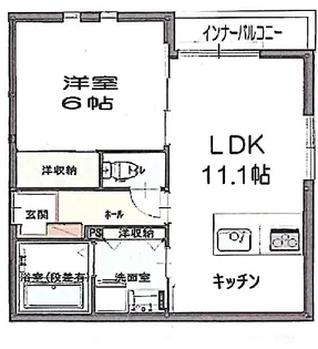 シャンブルIII【1階】の間取り