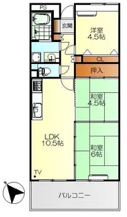 バルミー阿賀駅前【4階】の間取り