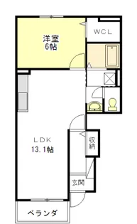 ヒル オブ サプリング B棟【1階】の間取り