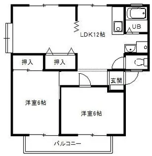 スーペリアB【2階】の間取り
