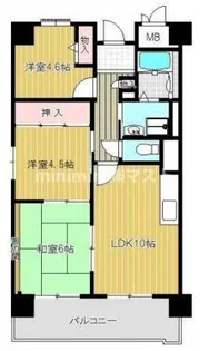 メゾンドーム三軒家【7階】の間取り