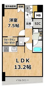 淀川ウエストタワー【7階】の間取り