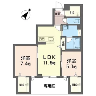 ザ ワン【1階】の間取り