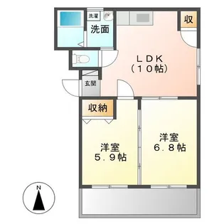 メゾングリーンパーク2【1階】の間取り