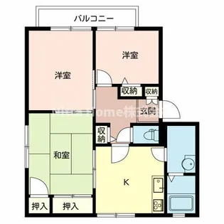 ハイツハーモニー【2階】の間取り