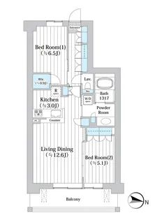 アビティグランデ砧C棟【2階】の間取り