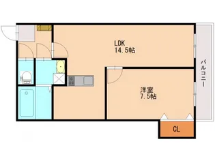 グランベール小倉駅前【2階】の間取り