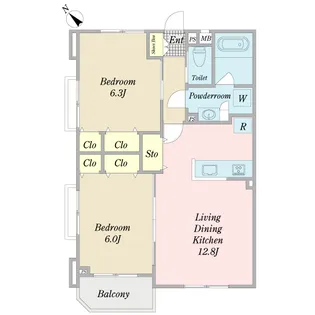 franc ciel【1階】の間取り