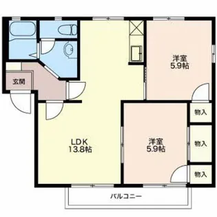 グリーンベールみなみ【2階】の間取り