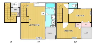 スターフィールド【3階】の間取り