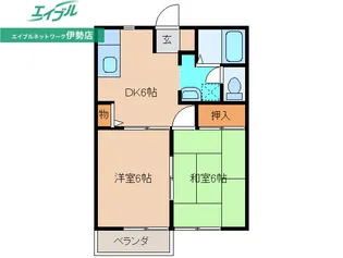 セゾンクレールB【2階】の間取り