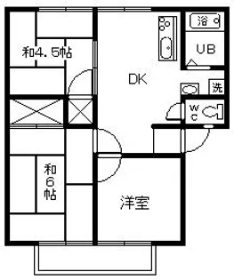 ハイツパークサイド【1階】の間取り
